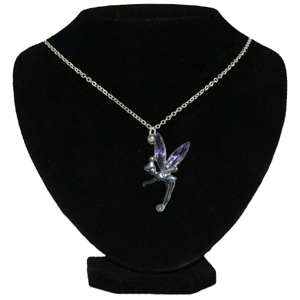 Pendentif Fée Clochette ailes Violettes / Bijoux Fées