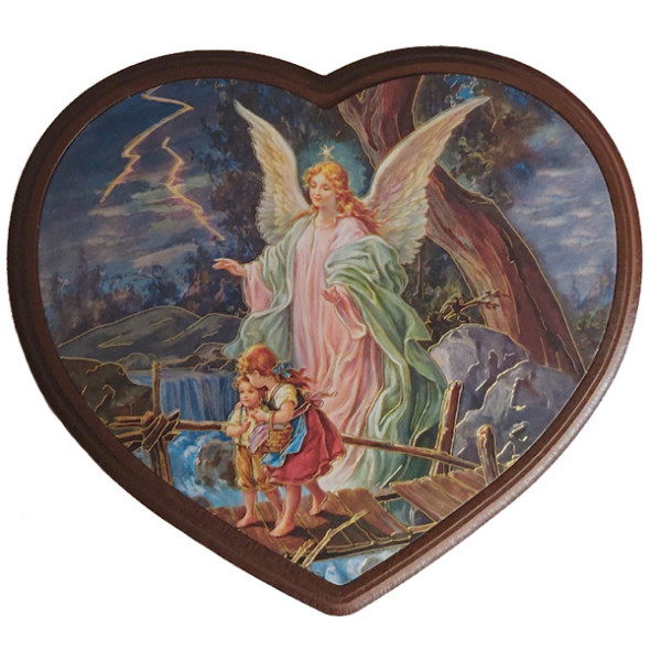 Applique Cœur "Ange Gardien" / Décorations Murales Anges