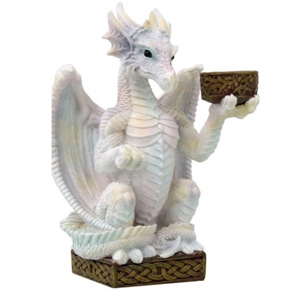 Bougeoir Dragon Blanc / Dragons Colorés