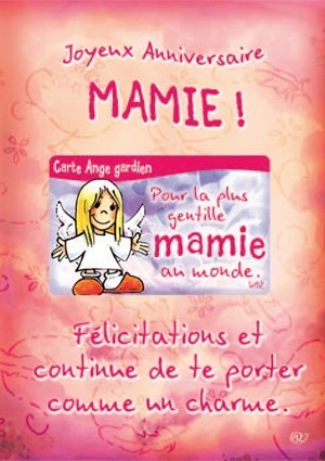 Carte Ange Gardien : Joyeux Anniversaire Mamie / Cartes avec Enveloppes