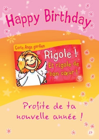 Carte Ange Gardien : Happy Birthday / Carterie Anges
