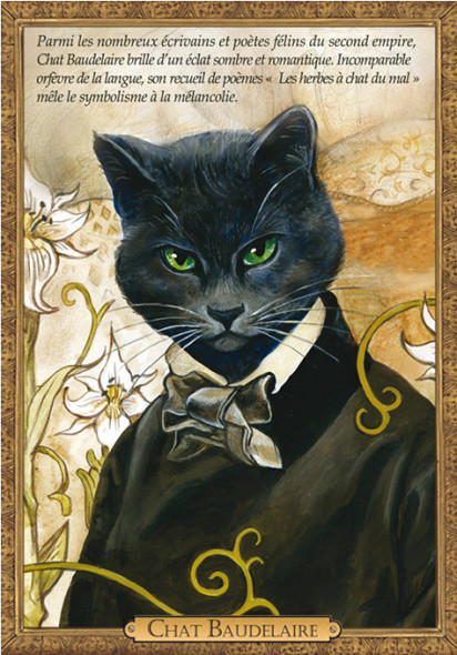 Carte Postale Chat "Chat Baudelaire" / Carterie Chats