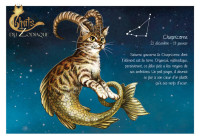 carte postale severine pineaux chat Capricorne CPK170