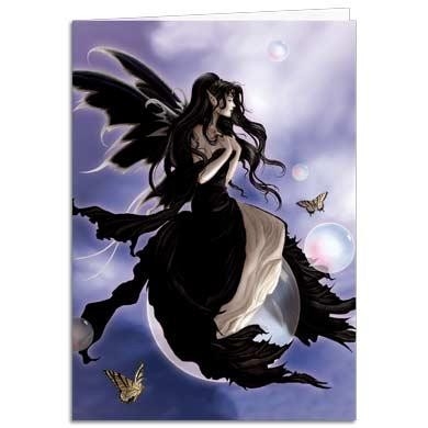 Carte double avec enveloppe "Gathering Storm Fairy" / Tree Free