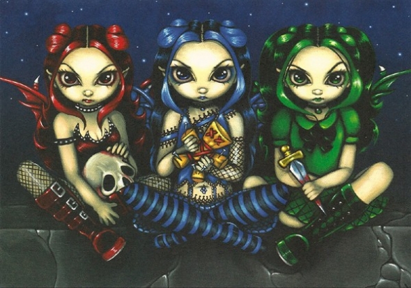 Carte double avec enveloppe "Wicked Tricksy and False" / Jasmine Becket-Griffith