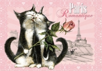 Carte Postale Severine Pineaux Chat Paris - Romantique CPK061