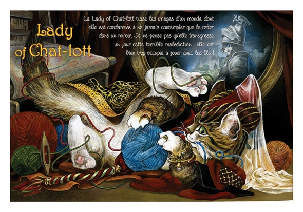 Carte Postale Chat "Lady of Chat-lott" / Au Bord des Continents