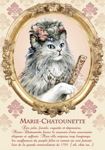 Carte Postale Chat "Marie-Chatounette" / Carterie Chats