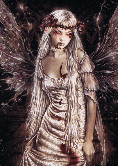Carte Postale Géante "Dark Angel" / Carterie Gothique