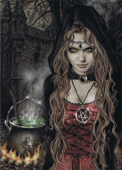 Carte Postale Géante "The Witch" / Carterie Gothique