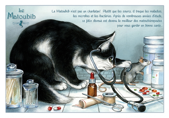 Carte Postale Chat "Le Matoubib" / Séverine Pineaux