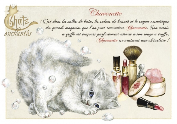 Carte Postale Chat "Chavonette" / Au Bord des Continents