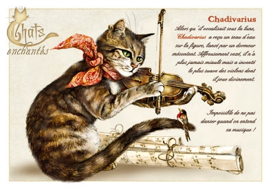 Carte Postale Chat "Chadivarius" / Cartes Postales Chats