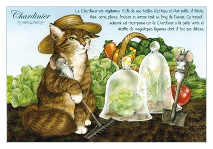 Carte Postale Chat "Chardinier" / Carterie Chats