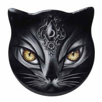 Dessous de verre gothique Sacred Black Cat