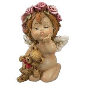 Ange Enfant avec ours en peluche / Anges Colorés