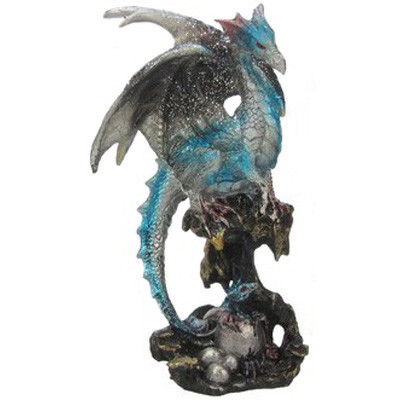 Dragon sur rocher avec bébé / Toutes les Figurines de Dragons