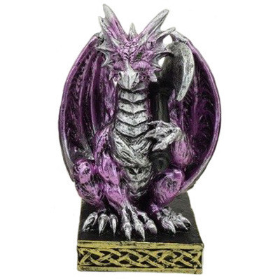 Dragon violet avec hache / Dragons Colorés