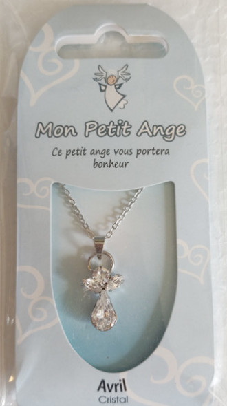Pendentif Ange en Cristal "Avril" / Bijoux Anges