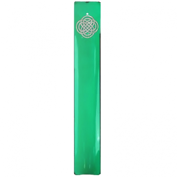Porte-Encens Noeud Celtique en verre Vert / Décorations Celtiques