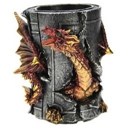 Pot a crayons Dragon Rouge / Décorations Diverses Dragons