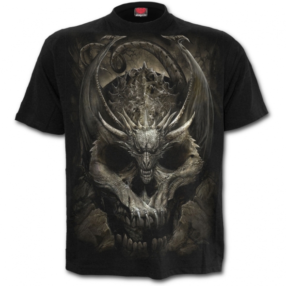 T-Shirt Dragon "Draco Skull" - S / T-Shirts Dragons pour Hommes