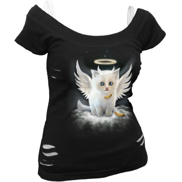 T-Shirt Chat "Kitten Angel" - XL / Meilleurs ventes