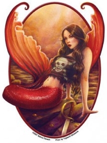 Sticker Sirène "Pirate Mermaid" / Stickers Féeriques