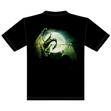 T-Shirt Dragon Lune - S / Elian Black'mor