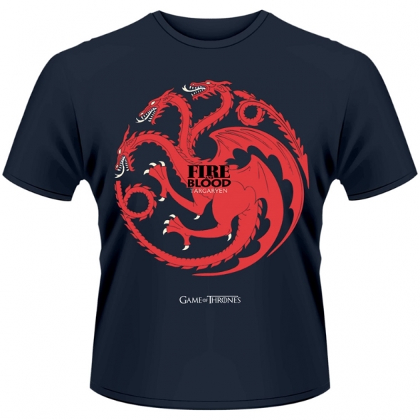 T-Shirt Game of Thrones "Fire and Blood" - L / T-Shirts Game of Thrones pour Hommes
