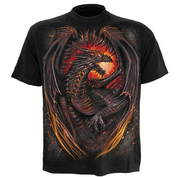 T-Shirt Dragon "Dragon Furnace" - S / Spiral Direct