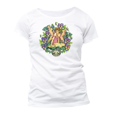 T-Shirt Fée du Zodiaque Linda Ravenscroft "Capricorne" - S / T-Shirts Fées pour Femmes