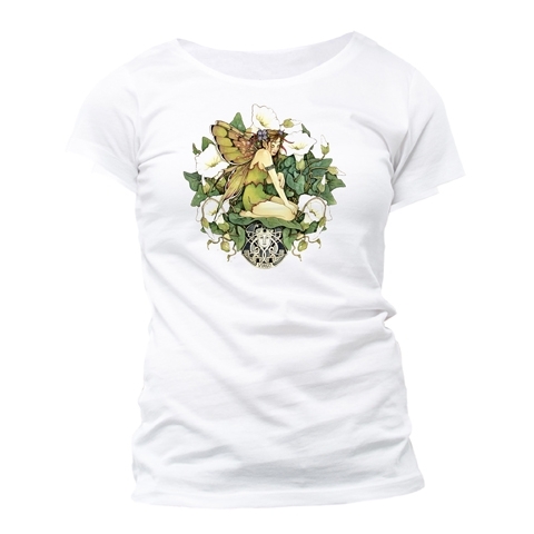 T-Shirt Fée du Zodiaque Linda Ravenscroft "Vierge" - M / T-Shirts Fées pour Femmes