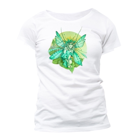T-Shirt Fée Linda Ravenscroft "Verdure Fae" - XL / T-Shirts Fées pour Femmes