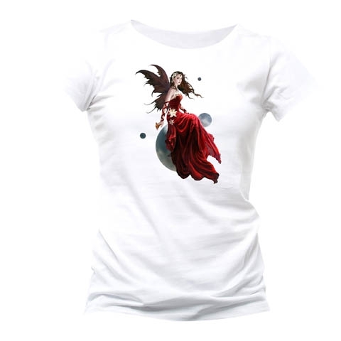 T-Shirt Fée Nene Thomas "Crimson Lily" - S / T-Shirts Fées pour Femmes