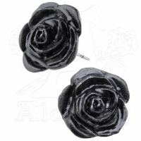 Boucles d'Oreilles Alchemy Gothic Black Rose
