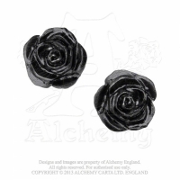 Boucles d'Oreilles Alchemy Gothic Black Rose