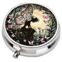 Boite &agrave; Pilules F&eacute;e - Butterfly Silhouette Fairy