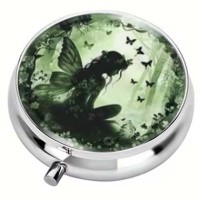 Boite &agrave; Pilules F&eacute;e - Green Silhouette Fairy