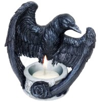 Bougeoir Alchemy Gothic Raven's Ward V28