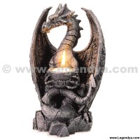 bougeoir dragon de pierre
