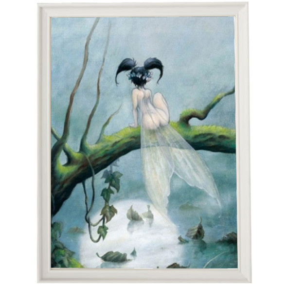 Cadre blanc "Rêverie à la lune" / Meilleurs ventes