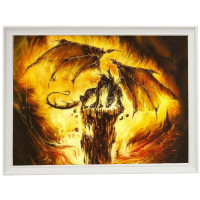 Cadre blanc Dragon Feu Elian Black'Mor