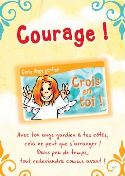 Carte Ange Gardien : Courage / Cartes avec Enveloppes