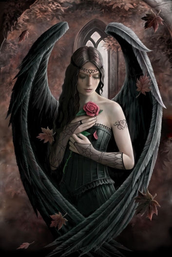 Carte Ange "Angel Rose" / Anne Stokes