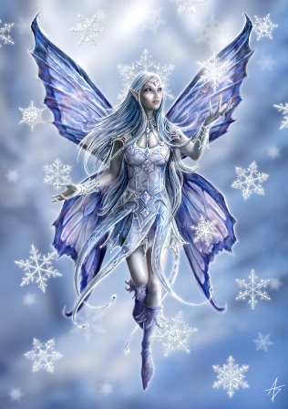 Carte Fée "Snowflake Fairy" / Cartes avec Enveloppes