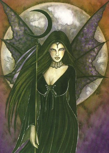 Carte double avec enveloppe "Gothic Fairy" / Carterie Gothique