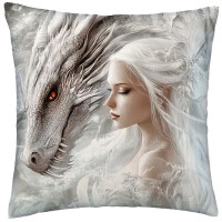 Coussin Elfe et Dragon