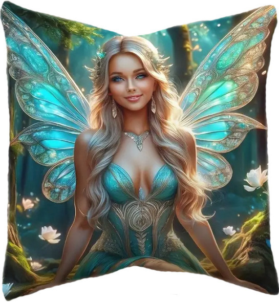 Coussin Fée "Emerald Fairy" / Nouveautés