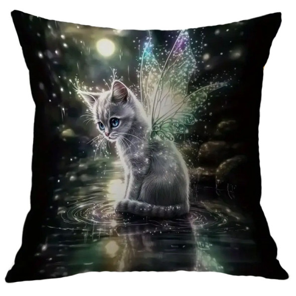 Coussin Chat "Magical Winged Cat" / Coussins Chats